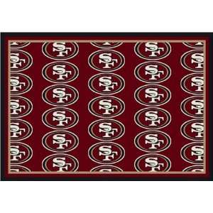  NFL Team Repeat Rug   San Francisco 49ers (Red Bkgrd 