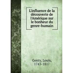   ©rique sur le bonheur du genre humain Louis, 1743 1817 Genty Books