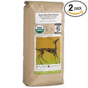 BackCountry Coffee Roasters Organic Buck Mountain Blend, 16 Ounce Bags 