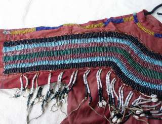  Blackfeet Polished Cotton Bugle Beaded Dress Blackfeet Reservation