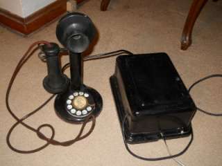 WESTERN ELECTRIC Pat. Jan 14, 1913323BW ROTARY CANDLESTICK TELEPHONE 