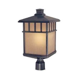  Post Lamp Lighting Fixture, Black, Glass, B6796