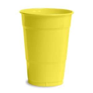  Mimosa Yellow Plastic Beverage Cups   16 oz Health 