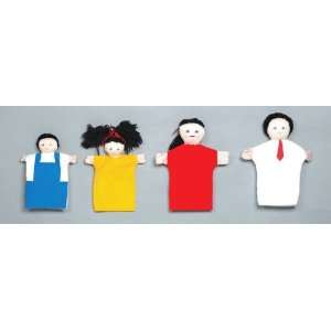   Factory Hand Puppets Set of 4   Asian Family