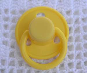   YELLOW MAGNETIC DUMMY PACIFIER SOOTHER 4 REBORN BABY DOLL OOAK  