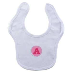    Hudson Baby Personalized Initial Bib  A, Girl, Pink/Red Baby