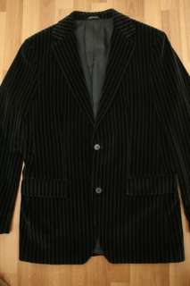BOSS HUGO Sport Coat Blazer Jacket Black Blue Stripes  