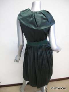 Ports 1961 Green Peter Pan Collar Sleeveless Dress 4  