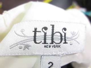 NWT TIBI Blk Ivory Ruffled Button Front Halter Dress 6  