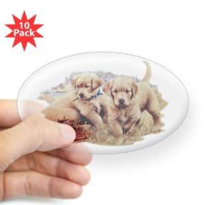   Clear (Oval) (10 Pack) Golden Retriever Puppies 