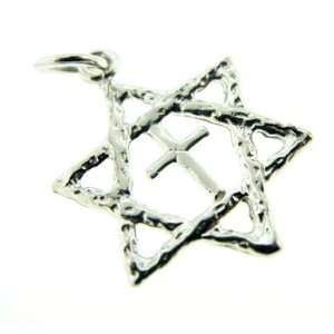   Necklace with Charm Star of David with Chai Hebrew Letter Jewelry