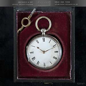   Pocket Watch Solid Silver Fob Watch Open Face Joseph Hirst 1879  