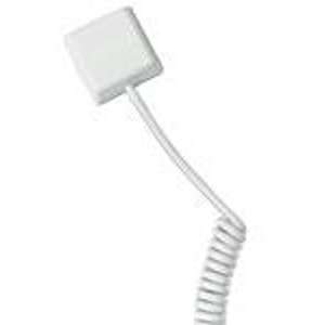  GE SECURITY 5150C W Shock Sensor w/Coil Cord, White, 3ft 