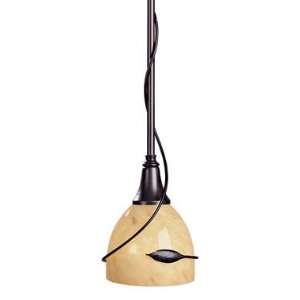   Black Leaf 1 Light Down Light Pendant from the Twining Leaf Collection