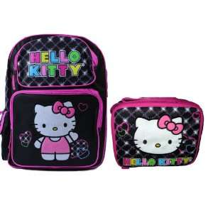  Hello Kitty Black LARGE Backpack Bag Tote 16 Luggage and 