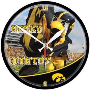  Iowa Hawkeyes Clock Herky