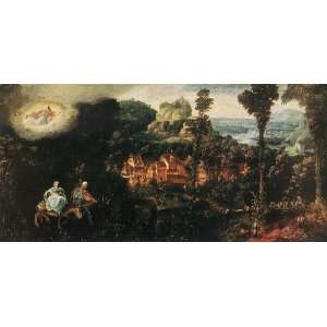   painting name The Flight into Egypt, By Bles Herri 