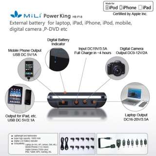 MiLi Power King External Battery Pack Bank 18000mAh   iPad 2 iPhone 