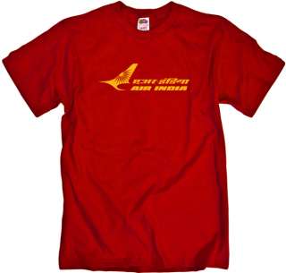Very cool Air India Airlines Logo T Shirt in Red or Gold with a Gold 