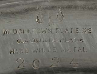   Antique SP Centerpiece Bowl Middletown Plate Company Floral Rim 1870s