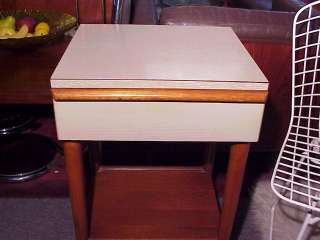 Vintage Mengel Mid Century Modern Stand table Loewy Era  