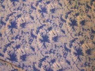 Tie Dyed Groovy Blanket Throw Cover Fabric Fleece Blue Retro 70s Look 