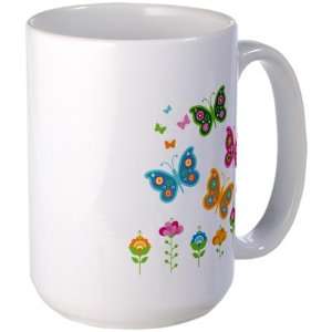  Large Mug Coffee Drink Cup Retro Butterflies Everything 