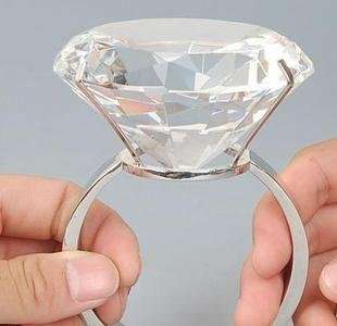 60MM Super large crystal ringBig Diamond ring ,Wedding decoration 