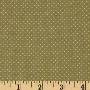  44 Wide Savon Bouquet Pin Dot Olive Fabric By The Yard 