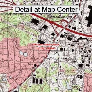  USGS Topographic Quadrangle Map   Winston Salem West 