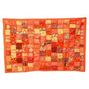Awesome Wall Hanging Tapestry with Pretty Zari Embroidery Work  