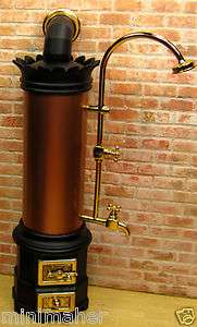 Victorian Copper Shower~real metal water heater~Dollhouse 112 scale 