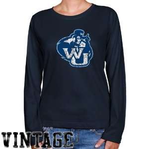  NCAA Washburn Ichabods Ladies Navy Blue Distressed Logo 