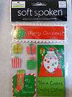 Soft Spoken Holiday Merry Christmas Tree Santa Stickers  