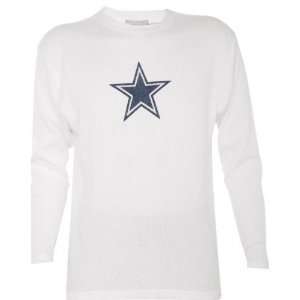 Dallas Cowboys White Authentic Issue Long Sleeve Waffle Knit T Shirt 
