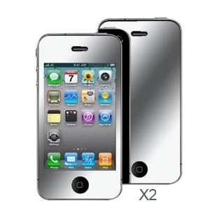 Skque 2 Mirror Screen Protectors for Apple iPhone 4G Cell 