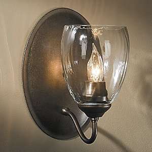 Simple Lines Single Wall Sconce With Water Glass by Hubbardton Forge