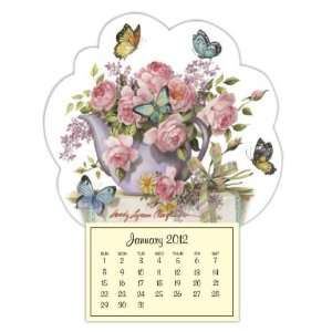  Mini Magnetic Calendar Teapot and Butterflies Office 