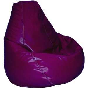    Bean Bag Chair Leather Look Teardrop Shape Wine