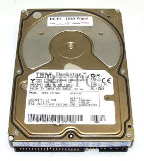 Vintage IBM DPTA 371360 13.6 GB 3.5 IDE Hard Drive  