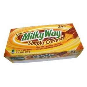 Milky Way Candy Bars, Simply Caramel, 1.91 oz, 24 Count (Pack of 2 
