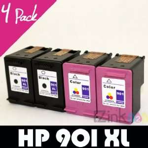  4pk HP 901 XL Ink Cartridge Combo Pack CC654AN CC656AN For 