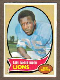 1970 TOPPS FOOTBALL #195 EARL MCCULLOUCH LIONS NM+  