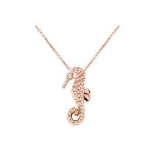 Meira T 14K Rose Gold & Diamonds Seahorse Charm Necklace