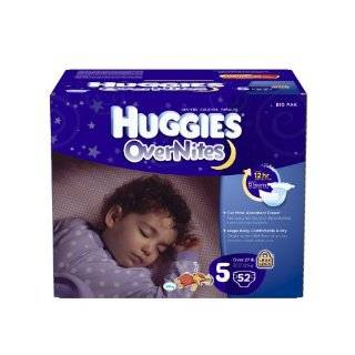 Huggies OverNites Diapers, Size 5, Big Pack, 52 Count