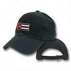 CUBA CUBAN BLACK FLAG COUNTRY EMBROIDERY EMBROIDED CAP HAT