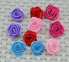 100pcs loveliness swirl satin ribbon rose flower Appliq