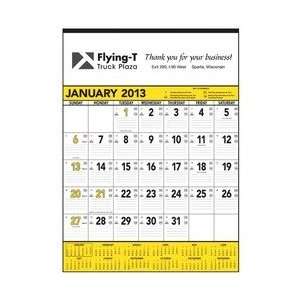  6101    Commercial Calendar Yellow & Black Contractor Mem 
