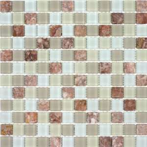   Glacier Mountain 7/8 x 7/8 Glass and Stone Mosaic Fire and Ice, G0405