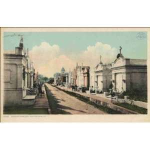  Reprint New Orleans LA   Metairie Cemetery 1900 